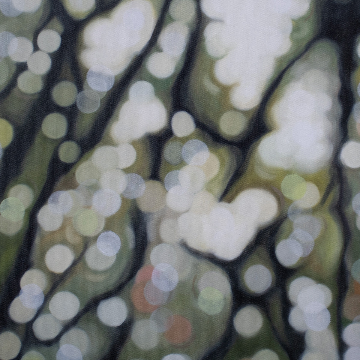 The Silent Retreat - Forest Bokeh original oil painting on canvas