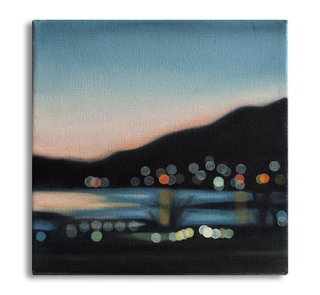 Queenstown - Bokeh original oil painting on canvas