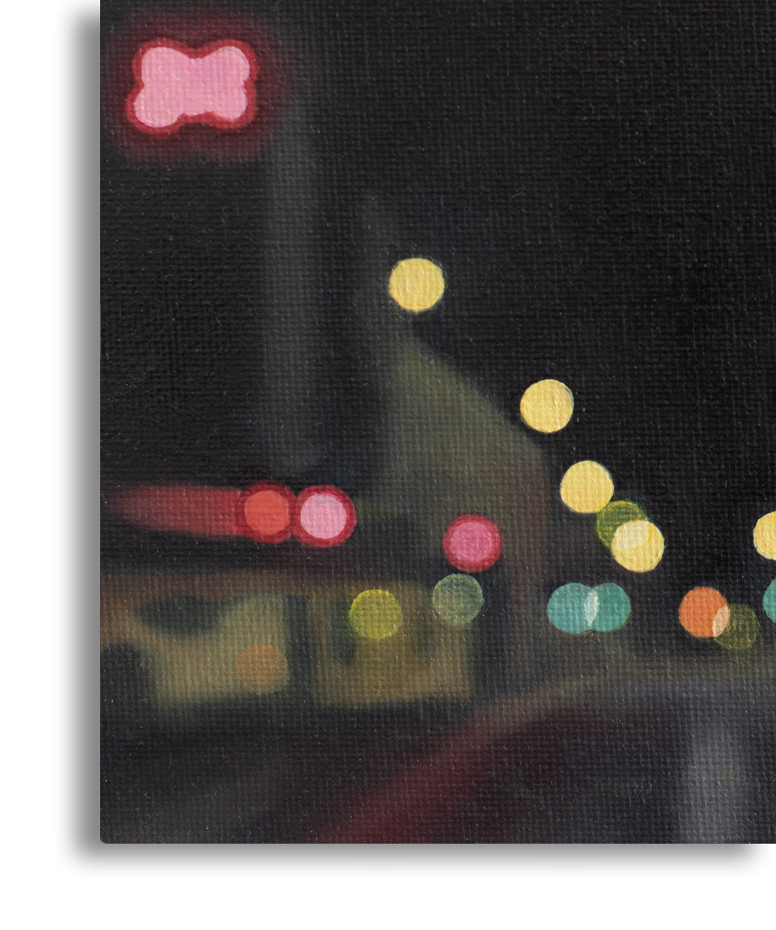 Invercargill Street - Bokeh original oil painting on canvas