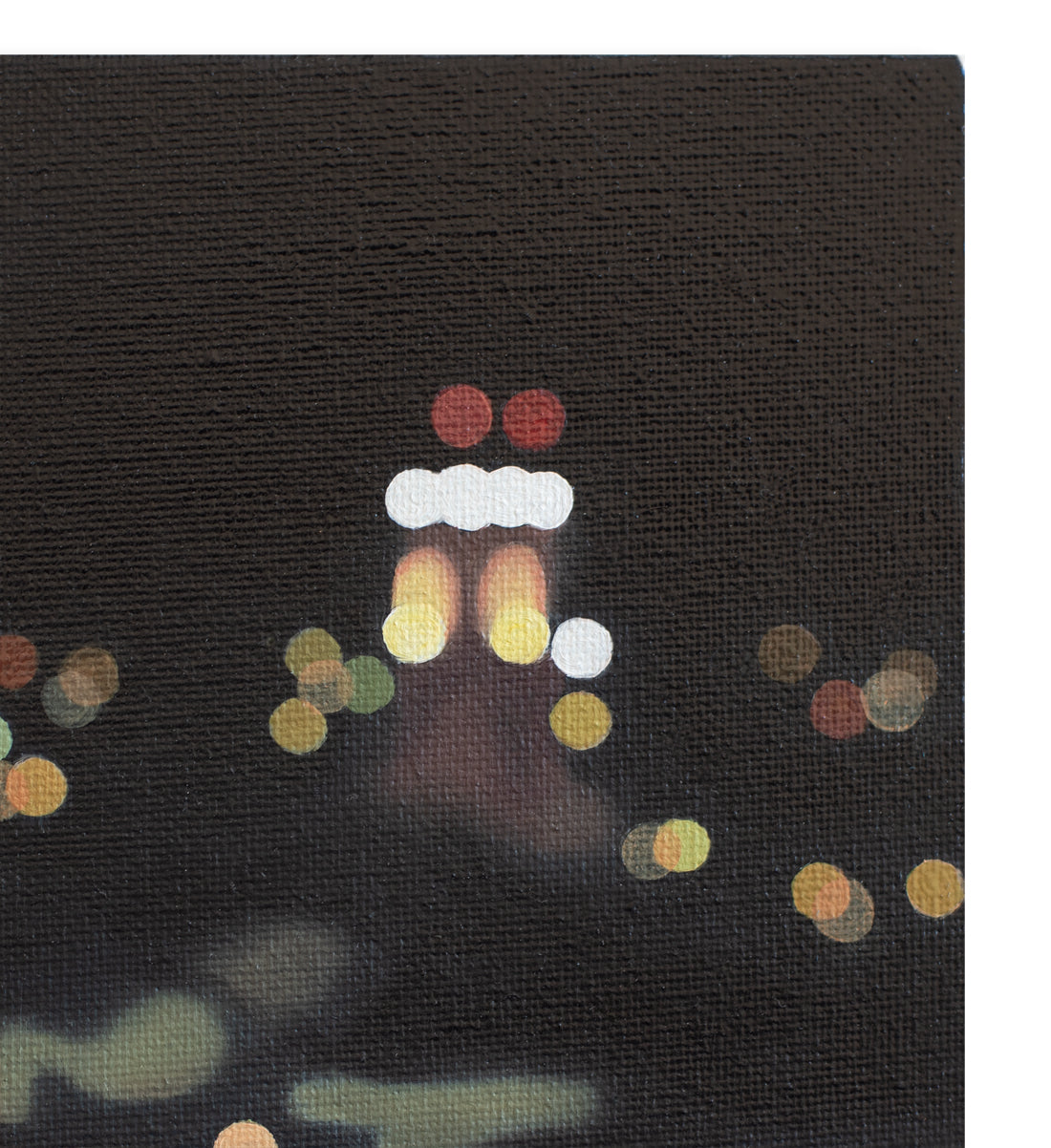 Water Tower - Bokeh original oil painting on canvas