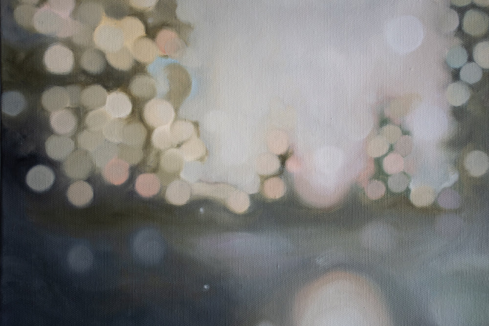 Large bokeh oil painting