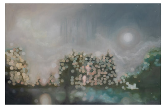 Large bokeh oil painting