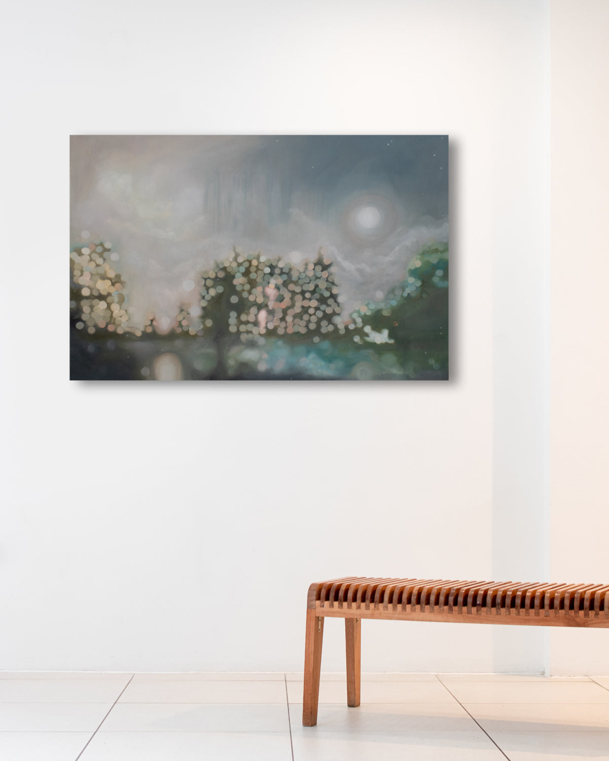 Large bokeh oil painting